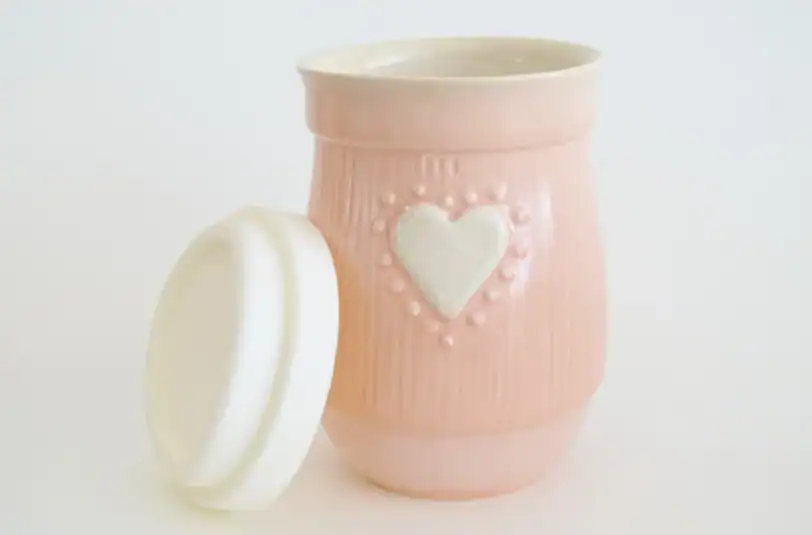 Pink Travel Mug with Heart, 14 oz - Image 2