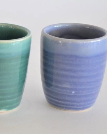 Colorful Ceramic Shot Glass, 1.8 oz - Indigo Blue