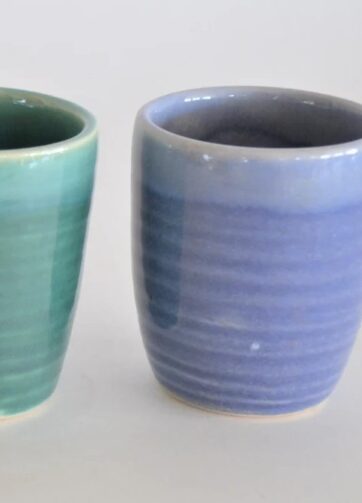 Colorful Ceramic Shot Glass, 1.8 oz - Indigo Blue