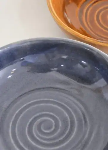 Tapas Dish Ceramic Serving Bowl - Spiral, Lilac
