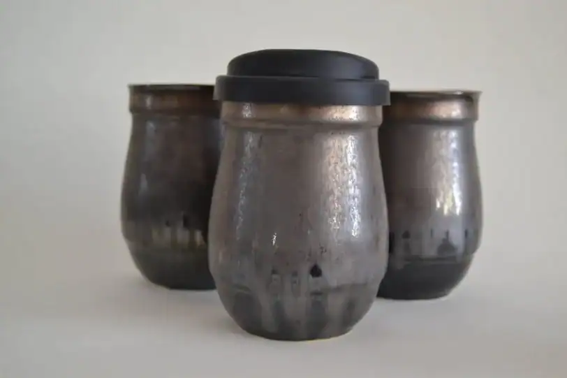 Bronze Black Glazed 14 oz Travel Mug - Image 4