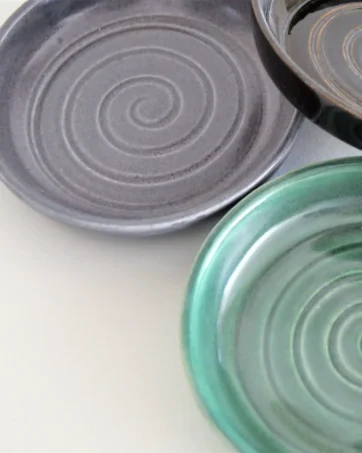 Tapas Plate, Small Appetizer Saucer - Lilac, Spiral
