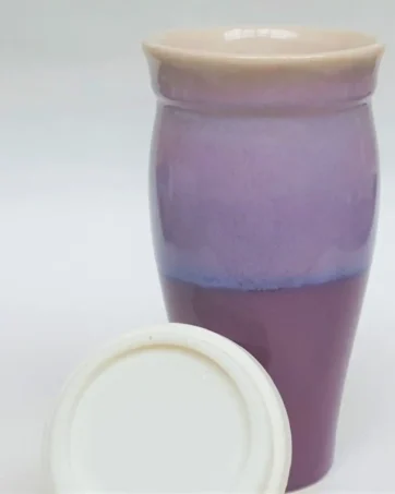 Smooth Glazed 24 oz Travel Coffee Mug - Pansy Purple