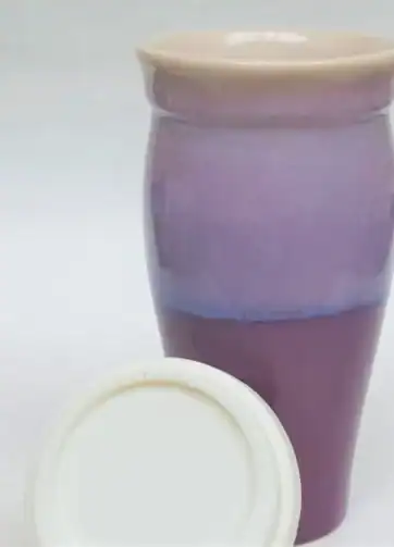 Smooth Glazed 24 oz Travel Coffee Mug - Pansy Purple