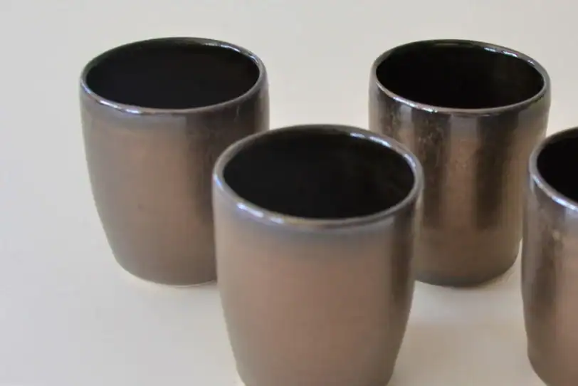 Bronze Pottery Shot Glass, 1.8 oz. Shot Glass - Image 2