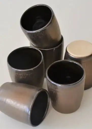 Bronze Pottery Shot Glass, 1.8 oz. Shot Glass
