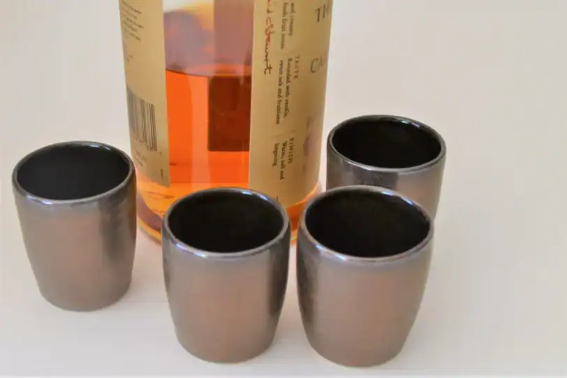 Bronze Pottery Shot Glass, 1.8 oz. Shot Glass - Image 5