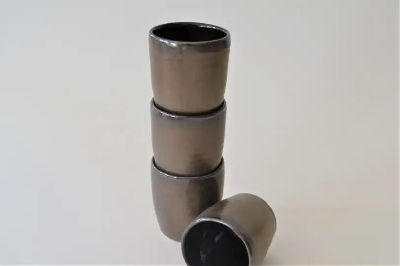 Bronze Pottery Shot Glass, 1.8 oz. Shot Glass - Image 6