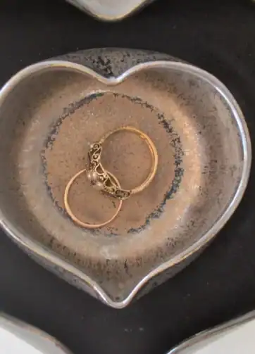 Bronze Pottery Heart Nesting Set - Small Nesting Heart