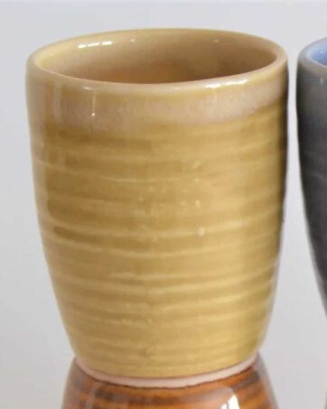 Colorful Ceramic Shot Glass, 1.8 oz - Yellow