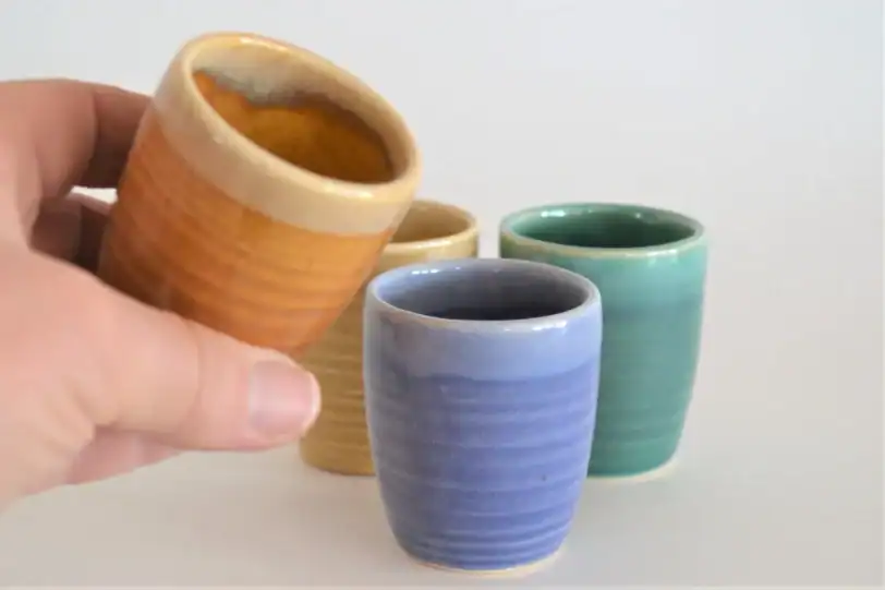 Colorful Ceramic Shot Glass, 1.8 oz