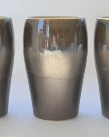Pint 16 oz Stein Glass with Handle, Bronze Pottery Beer Pint