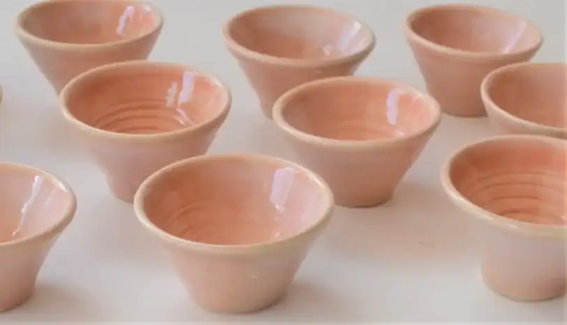 Miniature Hand-Thrown Pink Tiny Bowl - Image 4
