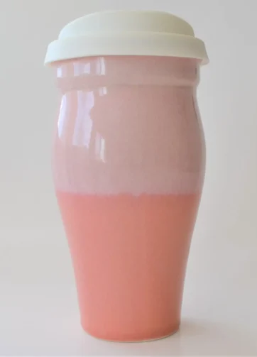 Split Dipped 16 oz Ceramic Travel Mug