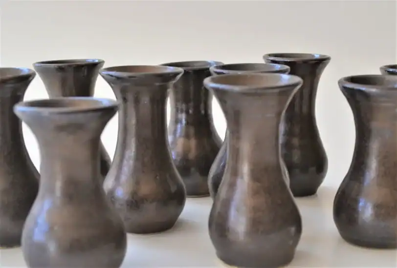 Miniature Bronze Tiny Hand-Thrown Vase, 2 1/4" tall - Image 5