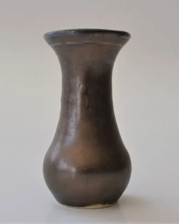 Miniature Bronze Tiny Hand-Thrown Vase, 2 1/4" tall