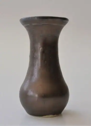 Miniature Bronze Tiny Hand-Thrown Vase, 2 1/4" tall
