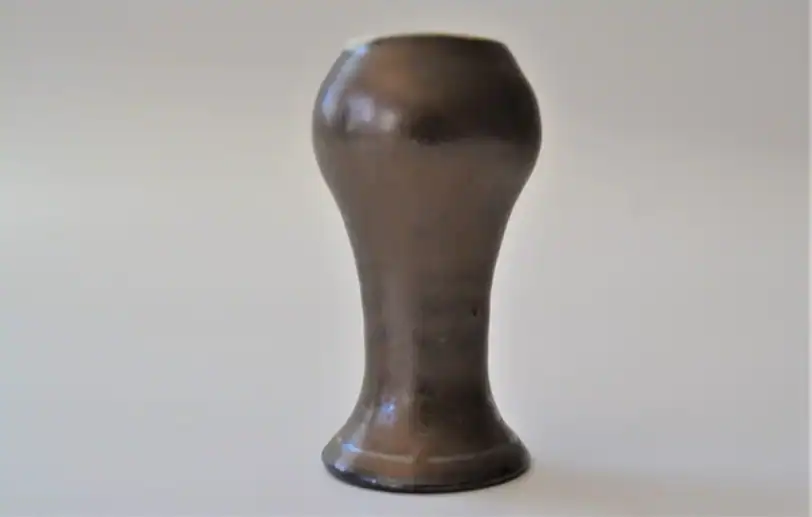 Miniature Bronze Tiny Hand-Thrown Vase, 2 1/4" tall - Image 4