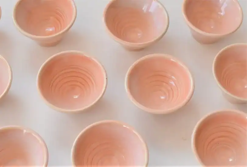 Miniature Hand-Thrown Pink Tiny Bowl - Image 3