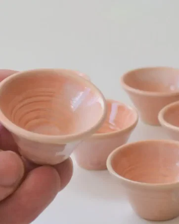Miniature Hand-Thrown Pink Tiny Bowl