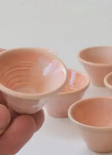 Miniature Hand-Thrown Pink Tiny Bowl