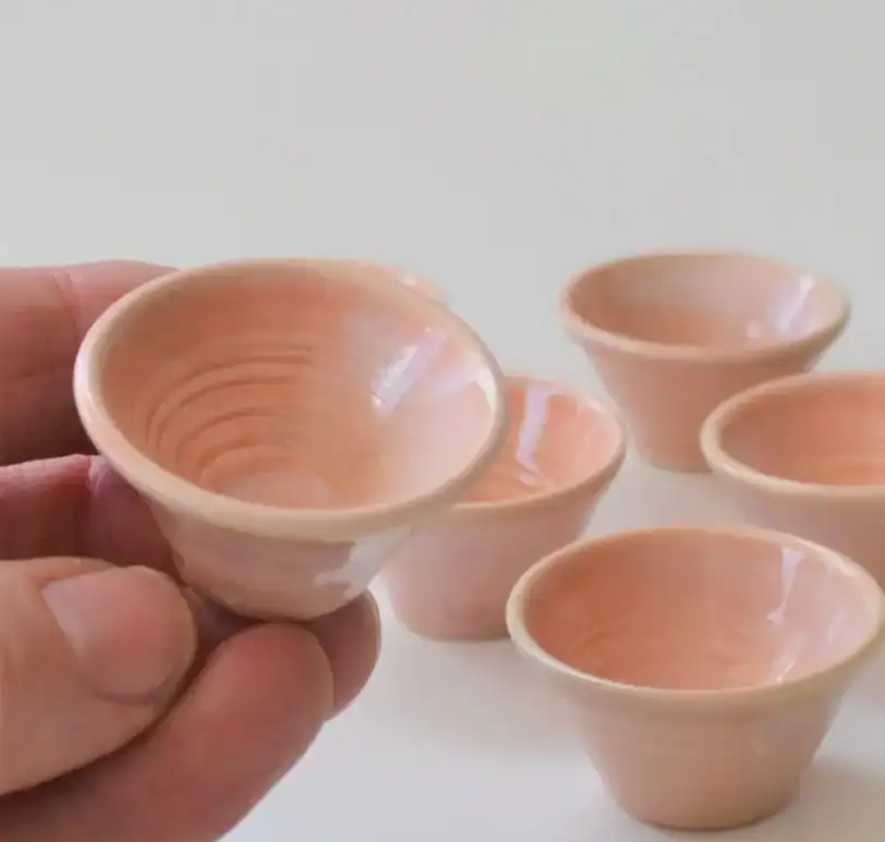 Miniature Hand-Thrown Pink Tiny Bowl