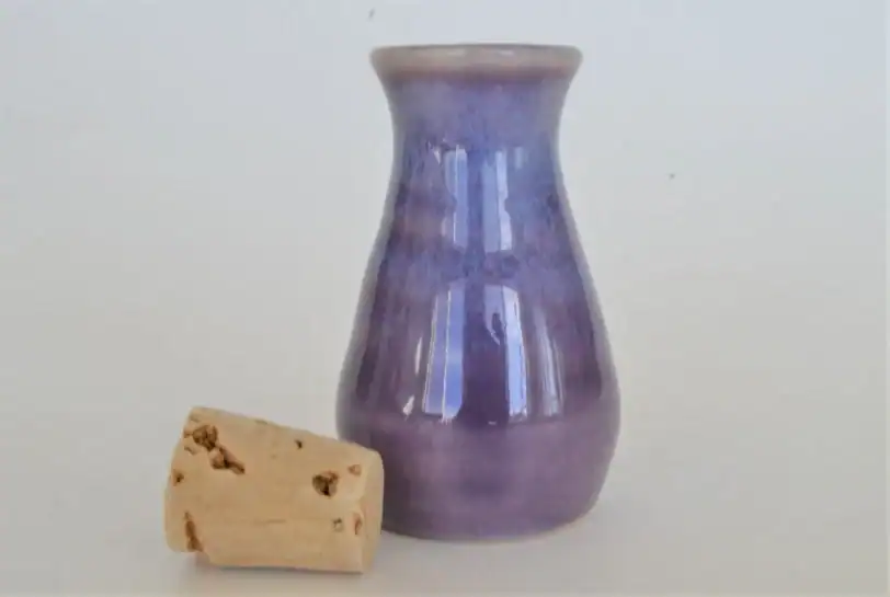 Pansy Purple Miniature Jar with Cork, 2 1/2" - Image 2