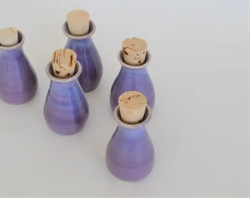 Pansy Purple Miniature Jar with Cork, 2 1/2" - Image 5