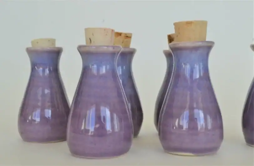 Pansy Purple Miniature Jar with Cork, 2 1/2" - Image 6