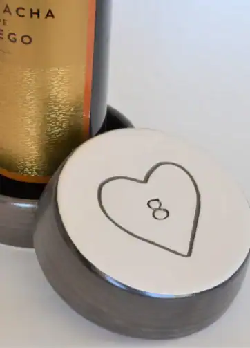Bronze Pottery Wine Coaster Anniversary Gift