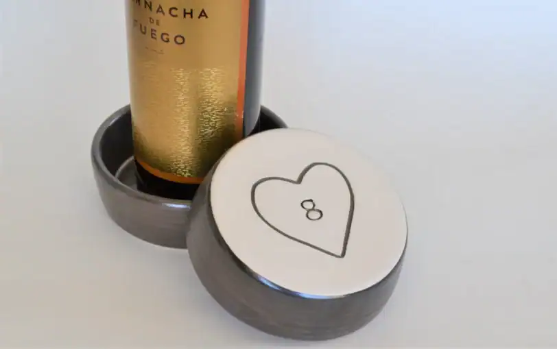 Bronze Pottery Wine Coaster Anniversary Gift