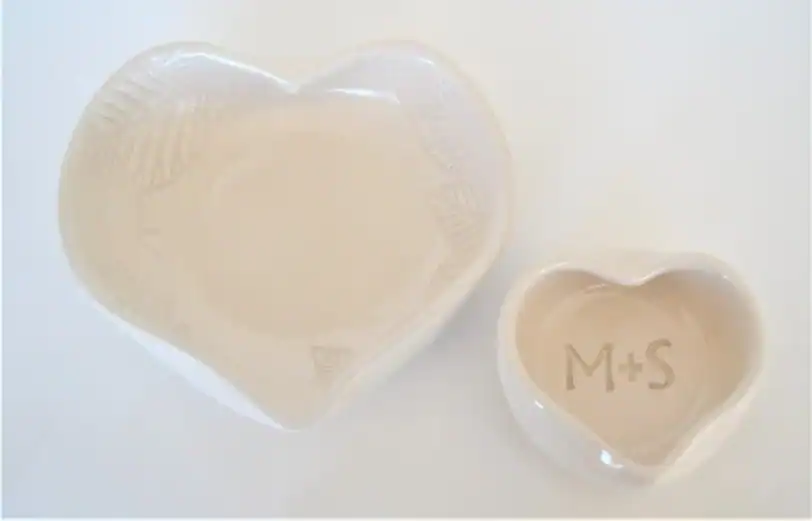 Anniversary Wedding Gold Nesting Heart Dish Set - Image 7