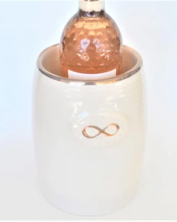 White and 22k Gold Infinity Wine Chiller