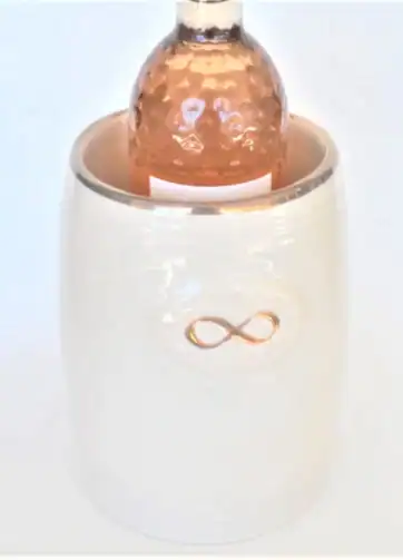 White and 22k Gold Infinity Wine Chiller