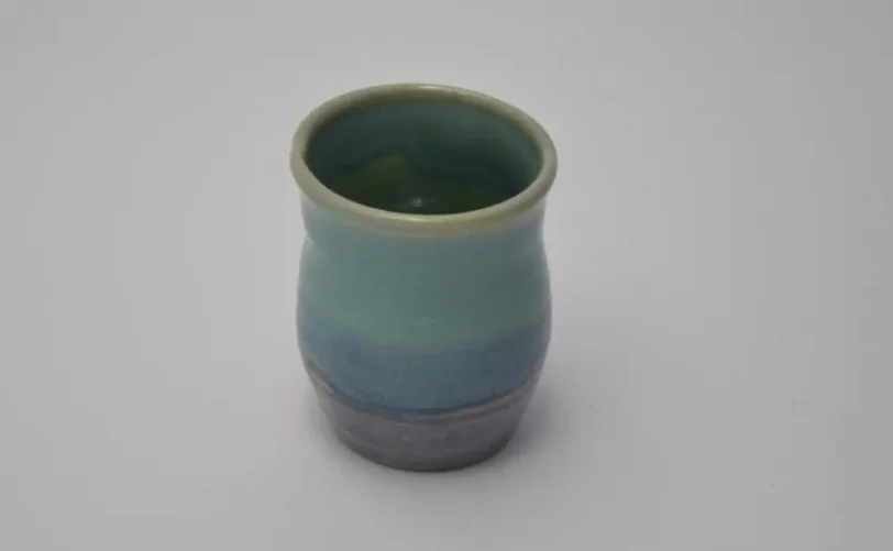 Miniature Decorated Pot, Hand-thrown Bud Vase, 2" tall - Image 4