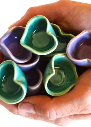 Purple or Green Miniature Heart