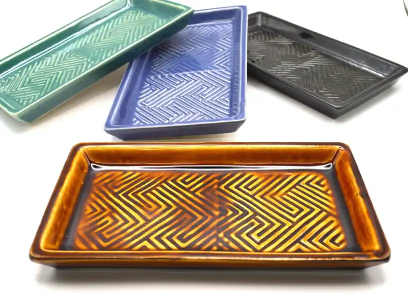 Handmade Rolling Tray, Ceramic Copitas Flight Tray