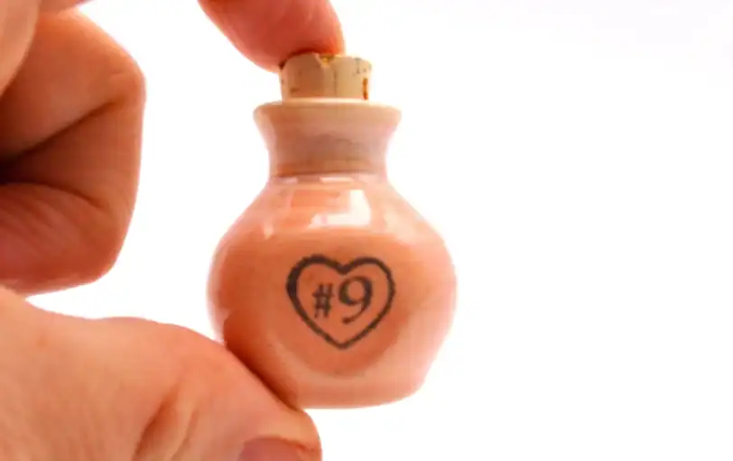 Love Potion No.9 Miniature Tiny Bottle with Cork, 1.5" tall - Image 2