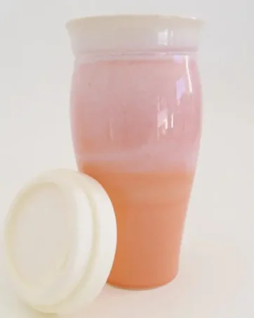 Smooth Glazed 24 oz Travel Coffee Mug - Pink