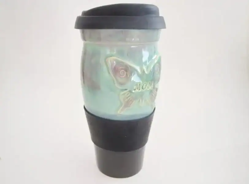 "Mom" 24 oz Butterfly Travel Mug - Image 5