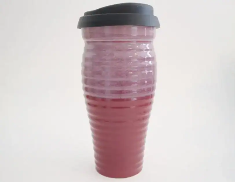 Handcrafted Ribbed Ceramic Travel Mug 24 oz - Image 5